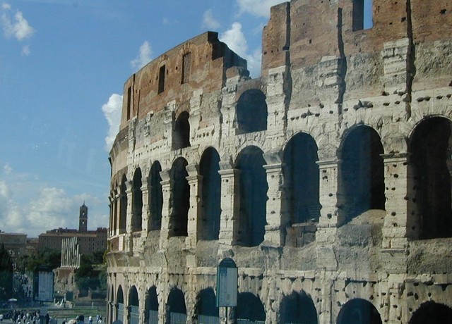 facing the Temple of Venus and Roma in the Forum