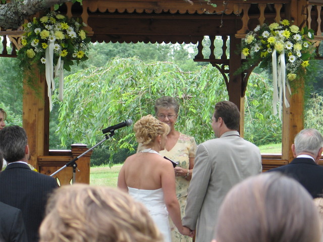 Saying their vows