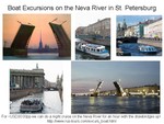 Boat excursions on the Neva River in St Petersburg