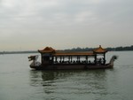 Dragon boat just like we took across Lake Kunming