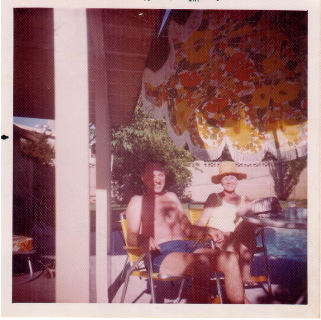 Keith and Betty poolside in 1974