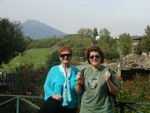 Susan and Ren in front of Mount Vesuvius
