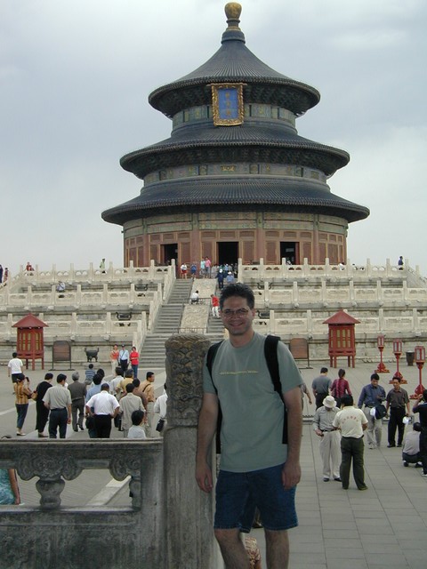 Joe with Temple of Heaven over his shoulder