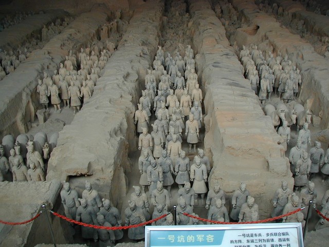 Pit of warriors on display