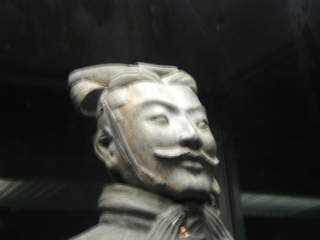Up close view of warrior face