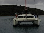 Ren on the catamaran