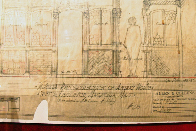 10-Jan-1927 plan for reconstruction of Amiens House - detail