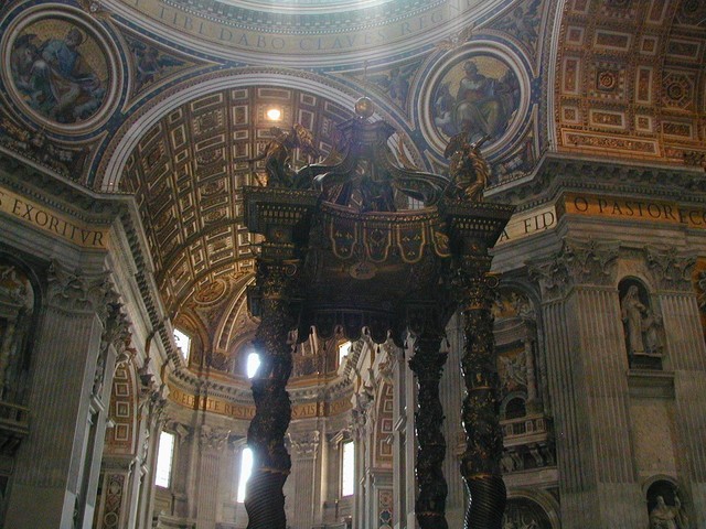 Bernini canopy over tomb of Saint Peter