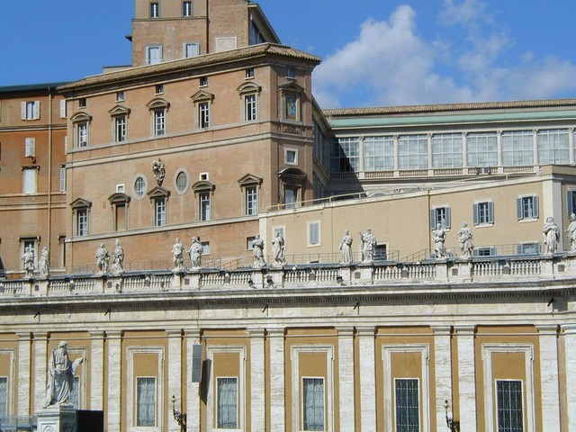 Vatican Museum behind Papal apartments