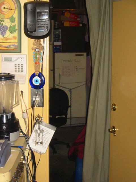 White Rainbow 'imported' and chained fridge