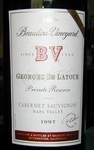 Georges De Latour Private Reserve 1997 cab sauv