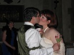 Joe and Ren kiss in the Great Hall