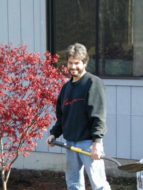 Joe with our new bloodgood maple tree