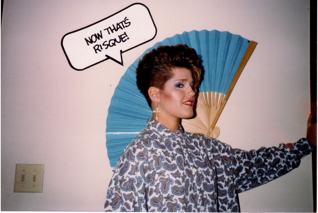 Ren as a hair model in 1985
