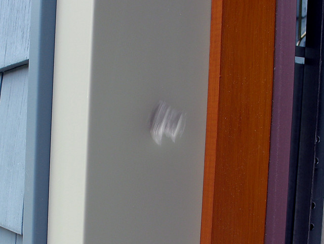 left door dent below id box