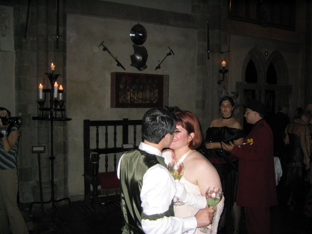 Joe and Ren dance in the Great Hall