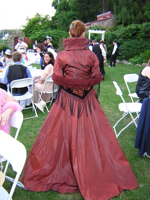 back side of Sharon's gown
